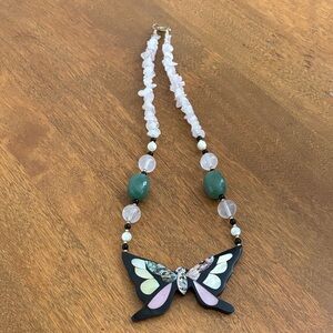 Vintage Lee Sands Large Butterfly Necklace